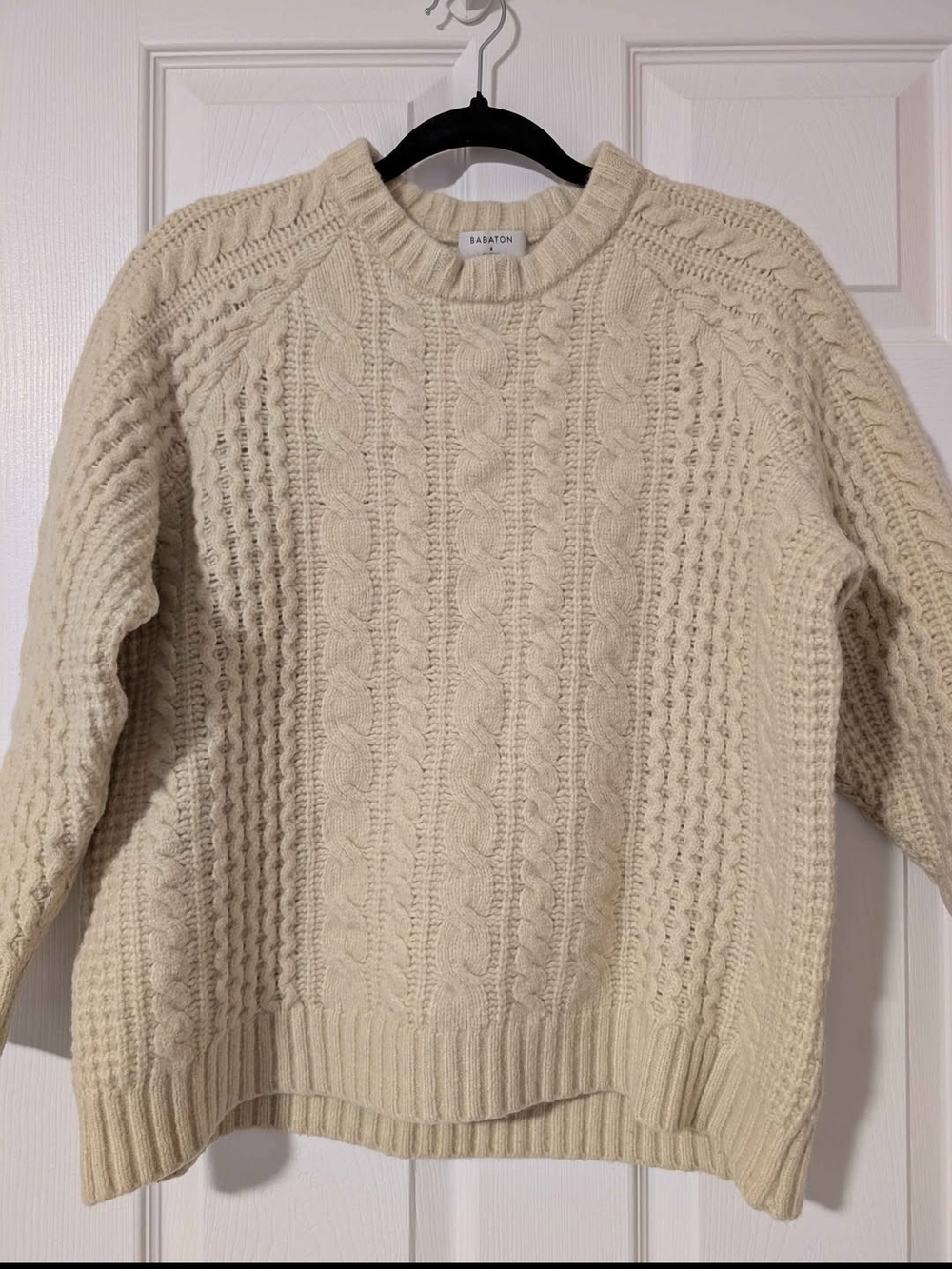 Aritzia Babaton Fisherman Cable Knit Sweater